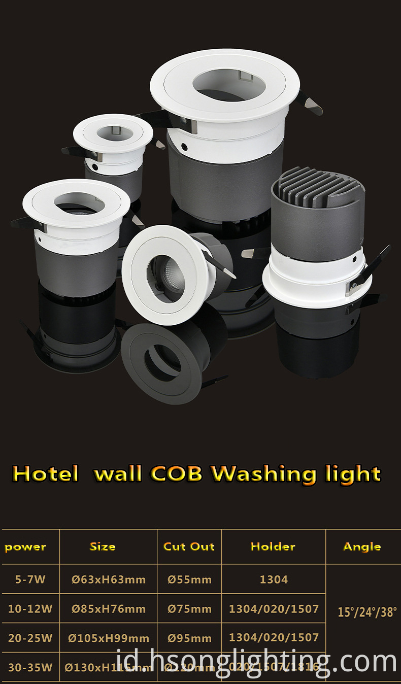 Hsong Lighting Komersial 5W 7W 10W 12W 18W 25W Aluminium Indoor Sorotan LED COB LED Untuk Toko Pakaian